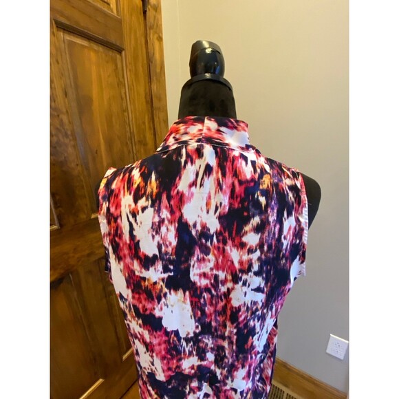 Rose & Olive Blouse  Plus Size ? XL Top Sleeveless High Low V Neck Cool Summer - Picture 6 of 9